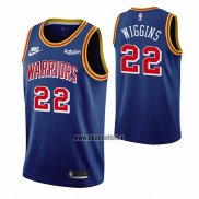 Maillot Golden State Warriors Andrew Wiggins NO 22 75th Anniversary Bleu