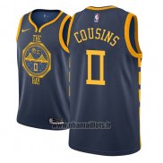 Maillot Golden State Warriors Demarcus Cousins No 0 Ville 2018-19 Bleu