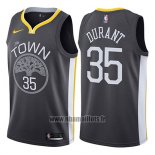 Maillot Golden State Warriors Kevin Durant No 35 Statement 2017-18 Noir