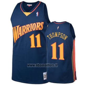 Maillot Golden State Warriors Klay Thompson No 11 2009-10 Hardwood Classics Bleu