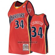 Maillot Golden State Warriors Shaun Livingston No 34 2009-10 Hardwood Classics Orange