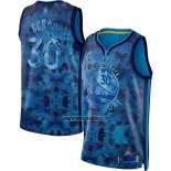 Maillot Golden State Warriors Stephen Curry NO 30 Select Series 2023 Bleu