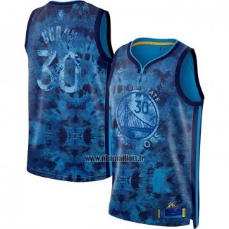 Maillot Golden State Warriors Stephen Curry NO 30 Select Series 2023 Bleu