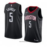 Maillot Houston Rockets Bruno Caboclo No 5 Statement 2018 Noir