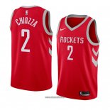 Maillot Houston Rockets Chris Chiozza No 2 Icon 2018 Rouge