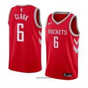 Maillot Houston Rockets Gary Clark No 6 Icon 2018 Rouge