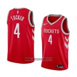 Maillot Houston Rockets P.j. Tucker No 4 Icon 2017-18 Rouge