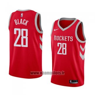 Maillot Houston Rockets Tarik Black No 28 Icon 2018 Rouge