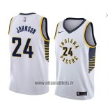Maillot Indiana Pacers Alize Johnson No 24 Association 2018 Blanc