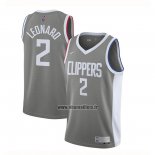 Maillot Los Angeles Clippers Kawhi Leonard No 2 Earned 2020-21 Gris