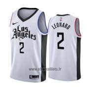 Maillot Los Angeles Clippers Kawhi Leonard No 2 Ville 2019-20 Blanc