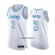 Maillot Los Angeles Lakers Anthony Davis NO 3 Ville Authentique 2020-21 Blanc