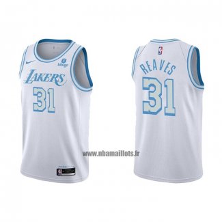 Maillot Los Angeles Lakers Austin Reaves NO 31 Ville 2021-22 Blanc