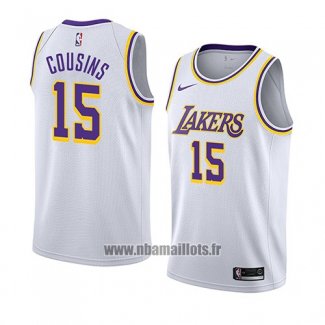 Maillot Los Angeles Lakers Demarcus Cousins No 15 Association 2019-20 Blanc