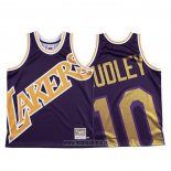 Maillot Los Angeles Lakers Jared Dudley NO 10 Mitchell & Ness Big Face Volet