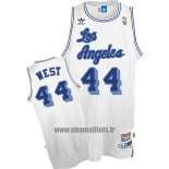 Maillot Los Angeles Lakers Jerry West No 24 Retro Blanc