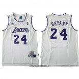 Maillot Los Angeles Lakers Kobe Bryant No 24 Blanc