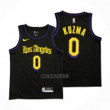 Maillot Los Angeles Lakers Kyle Kuzma NO 0 Ville 2019-20 Noir