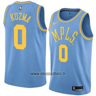 Maillot Los Angeles Lakers Kyle Kuzma No 0 Classic 2017-18 Bleu