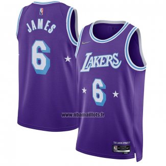 Maillot Los Angeles Lakers LeBron James NO 6 Ville Edition 2021-22 Volet