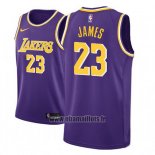 Maillot Los Angeles Lakers Lebron James No 23 Nike Statement 2018-19 Volet