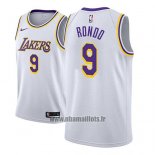 Maillot Los Angeles Lakers Rajon Rondo No 9 Association 2018-19 Blanc