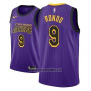 Maillot Los Angeles Lakers Rajon Rondo No 9 Ville 2018 Volet