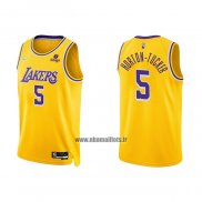 Maillot Los Angeles Lakers Talen Horton-tucker NO 5 75th Anniversary 2021-22 Jaune