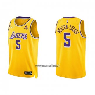 Maillot Los Angeles Lakers Talen Horton-tucker NO 5 75th Anniversary 2021-22 Jaune