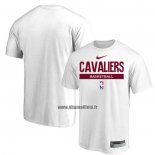 Maillot Manche Courte Cleveland Cavaliers Practice Performance 2022-23 Blanc