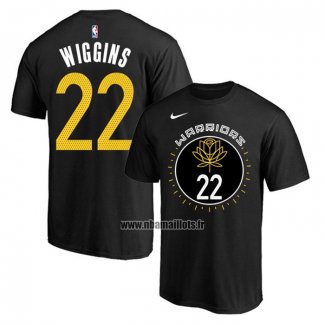 Maillot Manche Courte Golden State Warriors Andrew Wiggins Ville 2022-23 Noir