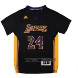 Maillot Manche Courte Los Angeles Lakers Kobe Bryant No 24 Noir