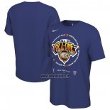 Maillot Manche Courte New York Knicks 2023 NBA Playoffs Mantra Bleu