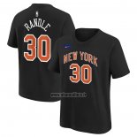 Maillot Manche Courte New York Knicks Julius Randle Ville 2022-23 Noir
