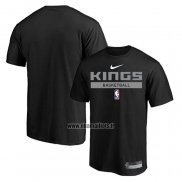 Maillot Manche Courte Sacramento Kings Practice Performance 2022-23 Noir