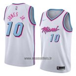 Maillot Miami Heat Derrick Jones Jr. No 10 Ville 2018 Blanc
