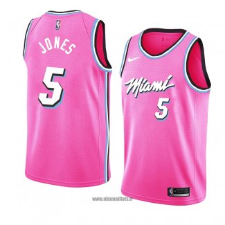 Maillot Miami Heat Derrick Jones No 5 Earned 2018-19 Rosa