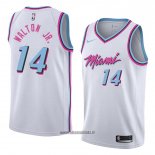 Maillot Miami Heat Derrick Walton Jr. No 14 Ville 2018 Blanc