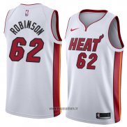 Maillot Miami Heat Duncan Robinson No 62 Association 2018 Blanc