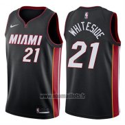 Maillot Miami Heat Hassan Whiteside No 21 Icon 2018 Noir