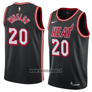 Maillot Miami Heat Justise Winslow No 20 Classic 2018 Noir