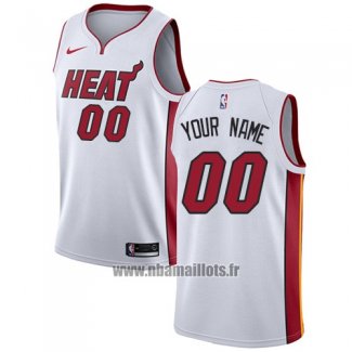 Maillot Miami Heat Personnalise 2017-18 Blanc