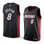 Maillot Miami Heat Tyler Johnson No 8 Icon 2018 Noir