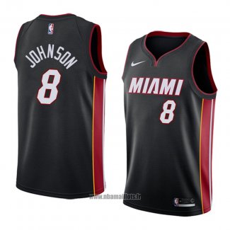 Maillot Miami Heat Tyler Johnson No 8 Icon 2018 Noir