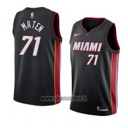 Maillot Miami Heat Yante Maten No 71 Icon 2018 Noir