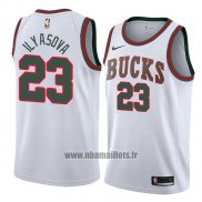 Maillot Milwaukee Bucks Ersan Ilyasova No 23 Classic 2018 Blanc