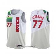 Maillot Milwaukee Bucks Ersan Llyasova NO 77 Earned Blanc