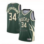 Maillot Milwaukee Bucks Giannis Antetokounmpo No 34 Earned 2020-21 Vert