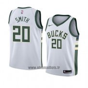 Maillot Milwaukee Bucks Jason Smith No 20 Association 2018 Blanc