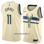 Maillot Milwaukee Bucks Opal Brandon Jennings No 11 Ville 2018 Crema